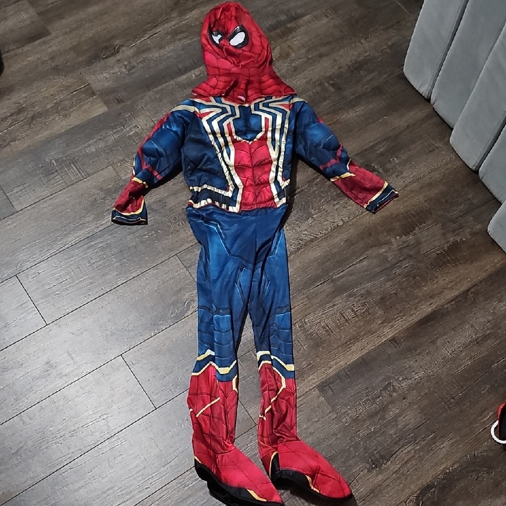 Spiderman Superhero Kids Costume Size Small 4-6 Red and Blue